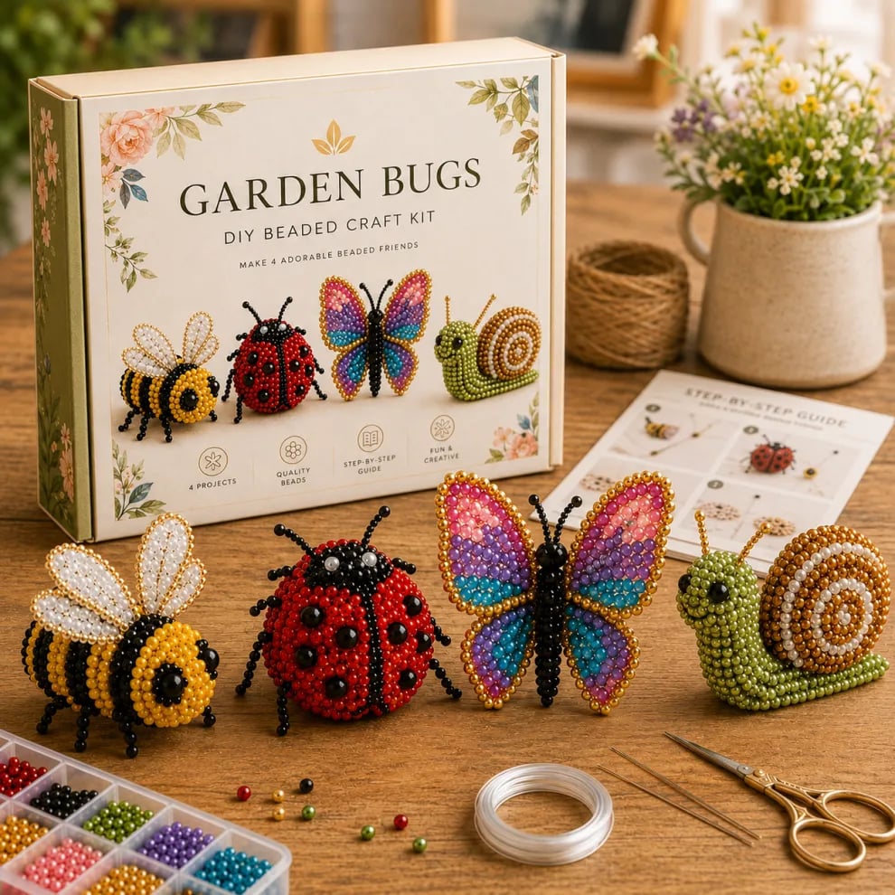 🧵✨Petite 3D Beaded Animal Craft Kit – Perfect for Craft Lovers & Cute Decor Collectors