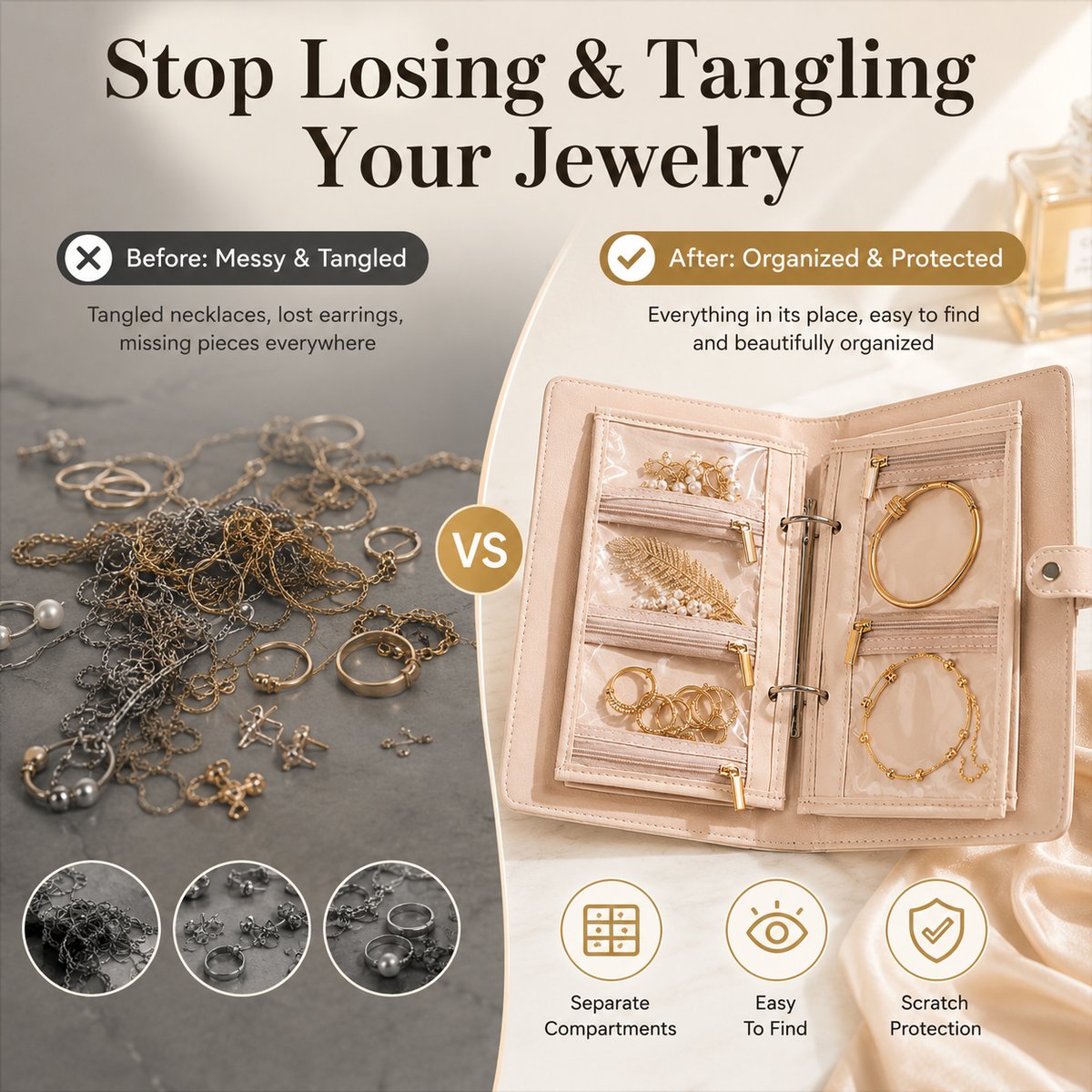 💎Travel Jewelry Notebook-No More Tangled Jewelry While Traveling ✨