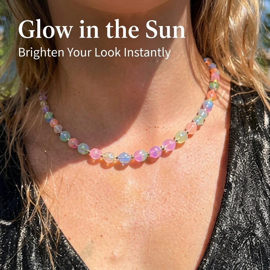 🌈UV Color-Changing Necklace That Turns Rainbow in Sunlight