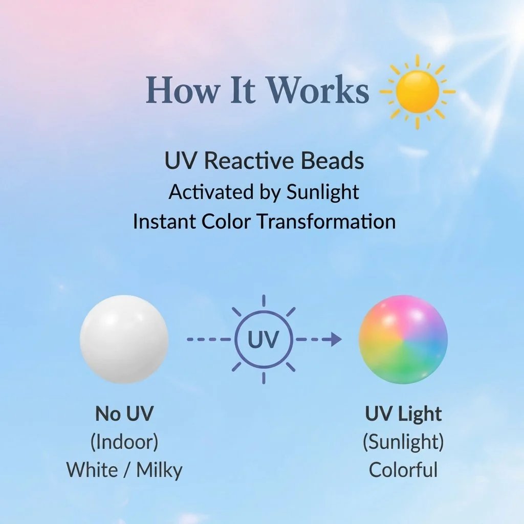 🌈UV Color-Changing Necklace That Turns Rainbow in Sunlight
