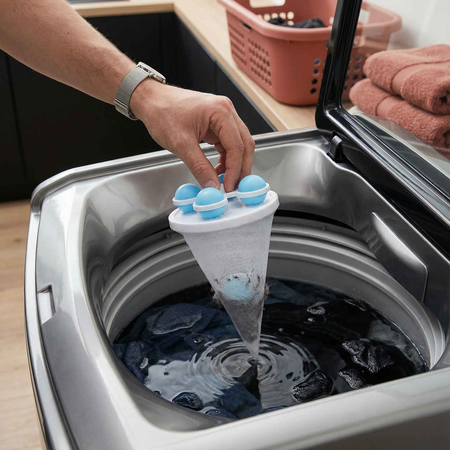 Upgraded Washing Machine Filter Bag- Hair Removal Cleaning Floating Laundry Ball