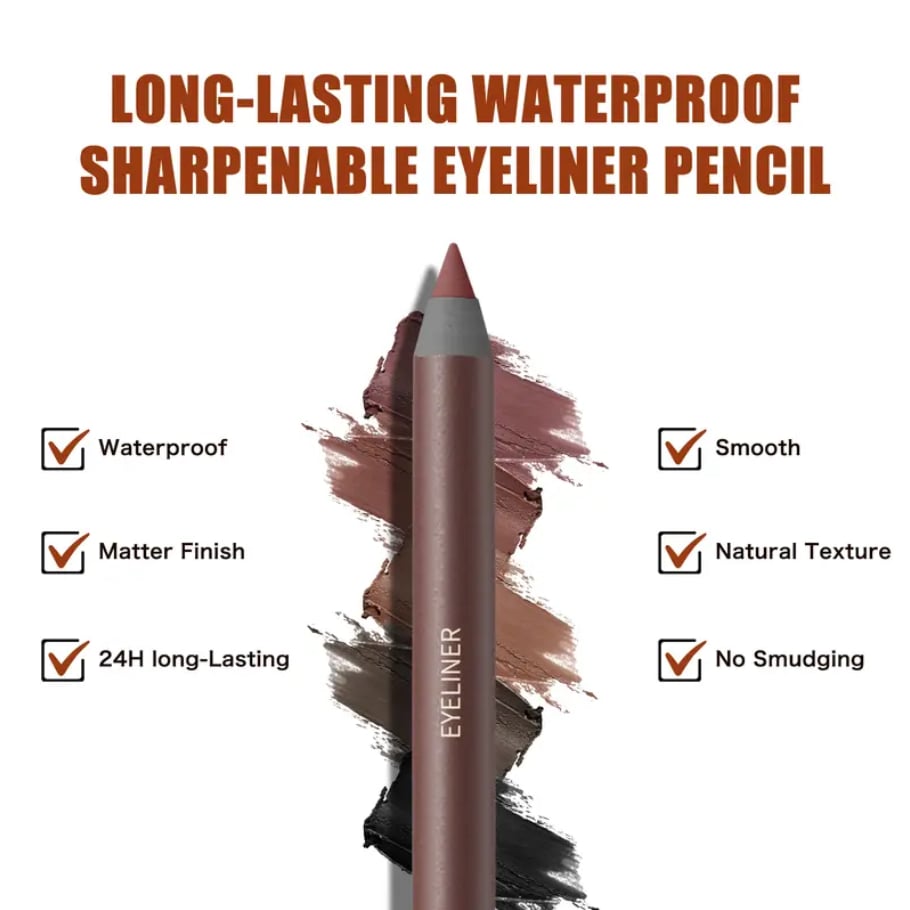 🔥🔥Buy 1 Get 1 Free-24HR Waterproof Eyeliner Pencil with Built-in Sharpener