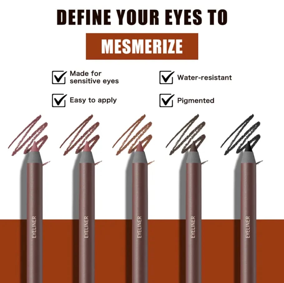 🔥🔥Buy 1 Get 1 Free-24HR Waterproof Eyeliner Pencil with Built-in Sharpener