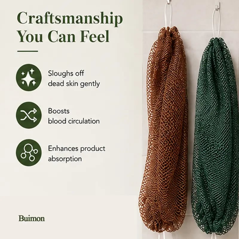 🔥BUY 1 FREE 1🧼✨African Exfoliating Body Net Sponge | Deep Clean, Smooth Skin & Fast-Drying Comfort