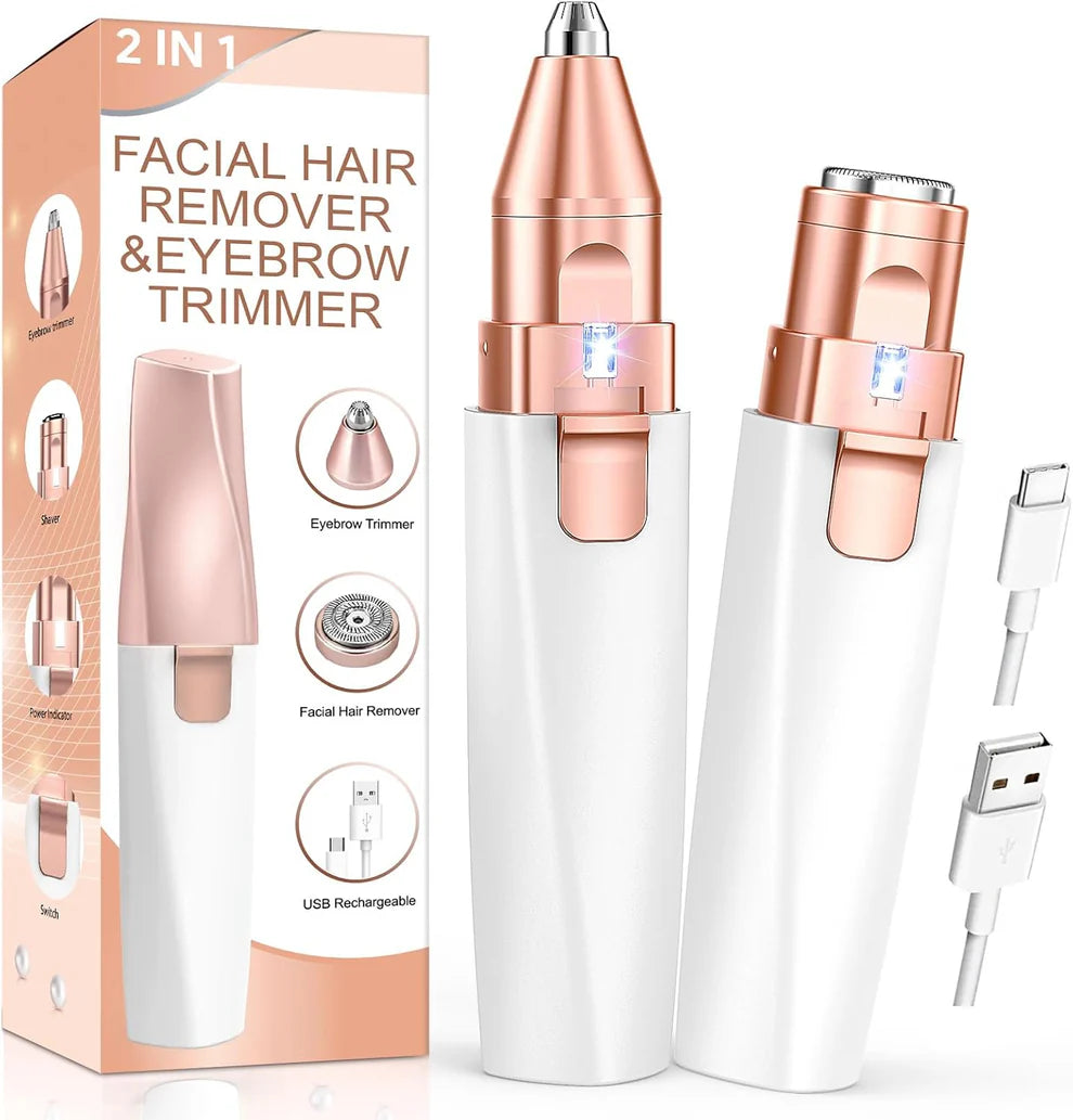 Rechargeable Facial Hair Remover – Gentle, Painless,Precision Shaver & Travel-Friendly for Women
