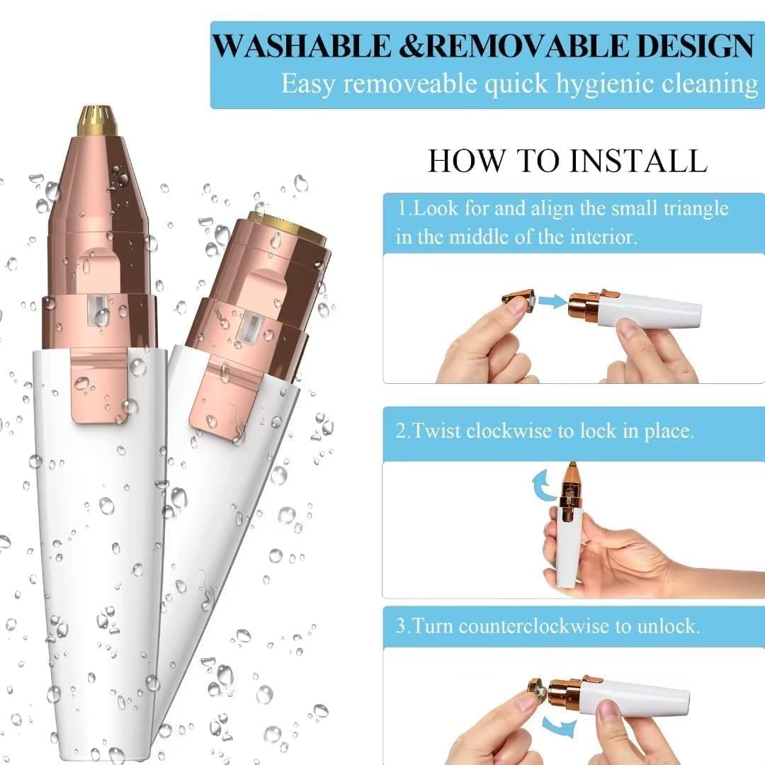 Rechargeable Facial Hair Remover – Gentle, Painless,Precision Shaver & Travel-Friendly for Women