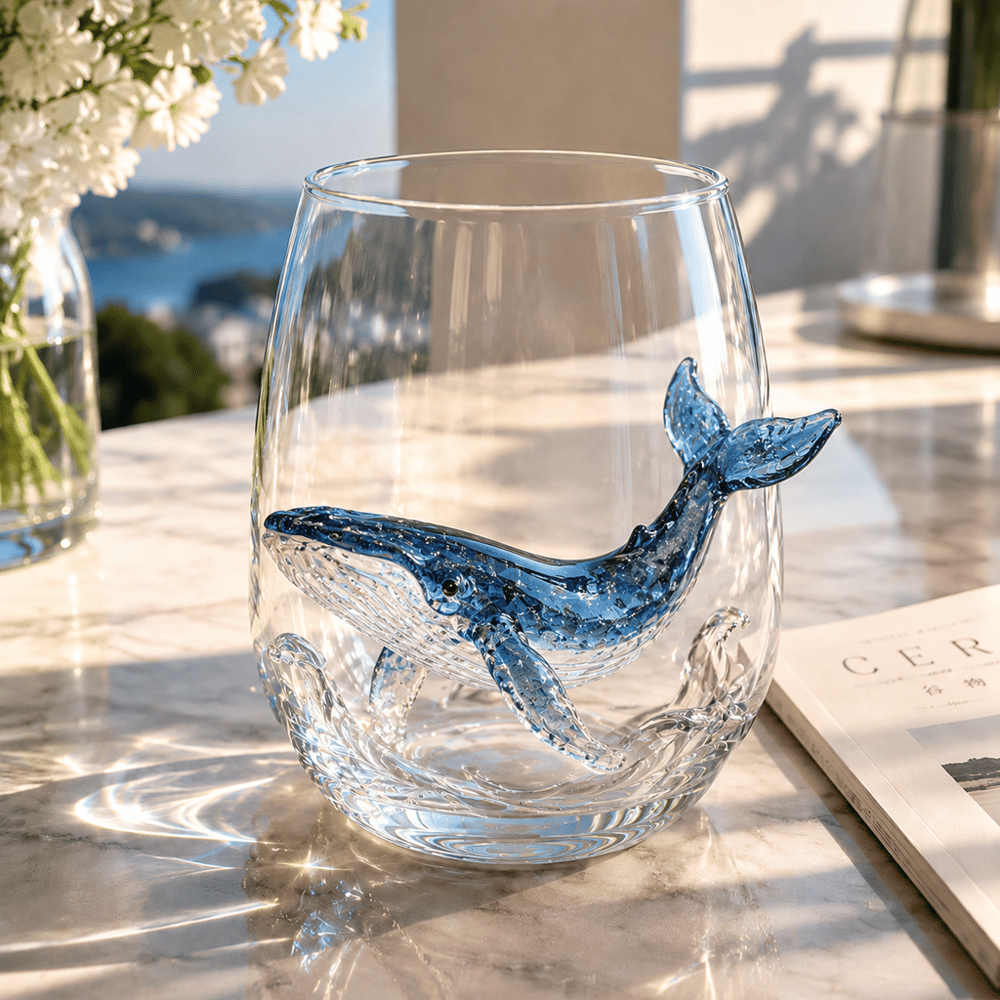 🏆Limited Time Sale 49% OFF🌊🐙Artisanal Blue Ringed Octopus Glassware-Bring the Ocean to Your Glass.