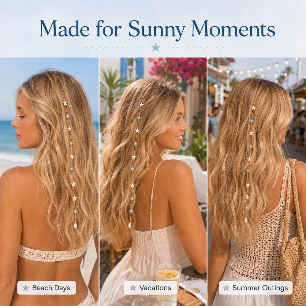 🏆BUY 1 FREE 1🌊⭐Beachy Mermaid Hair Accent