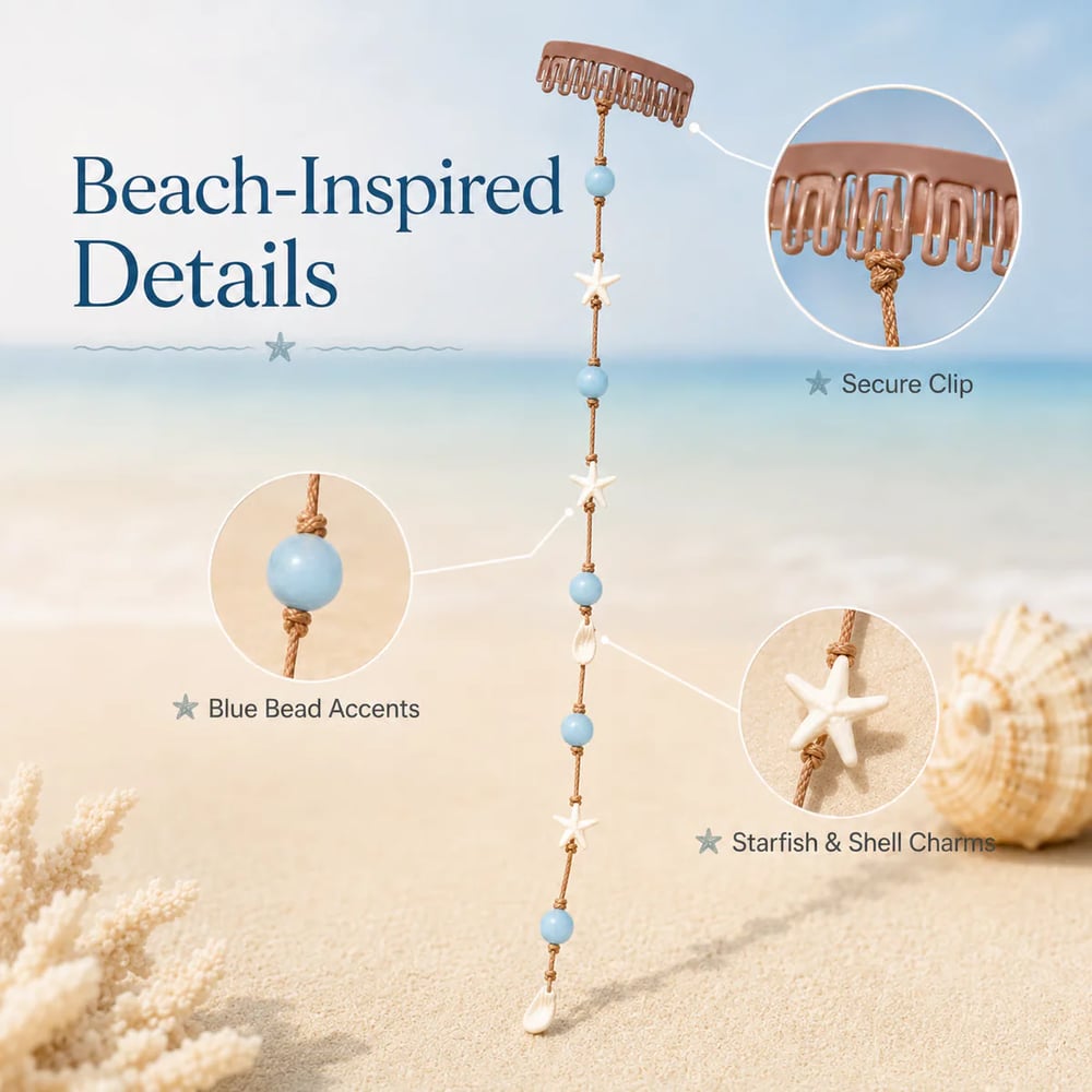 🏆BUY 1 FREE 1🌊⭐Beachy Mermaid Hair Accent