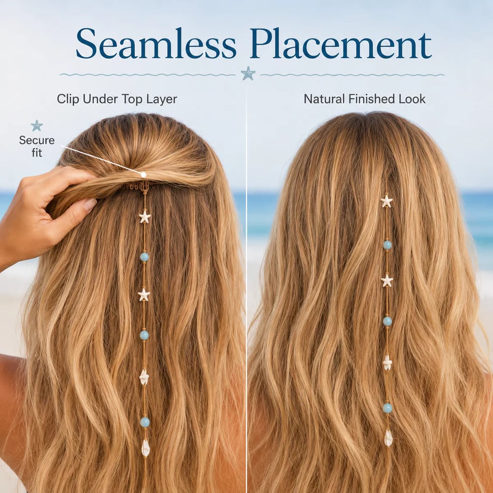 🏆BUY 1 FREE 1🌊⭐Beachy Mermaid Hair Accent