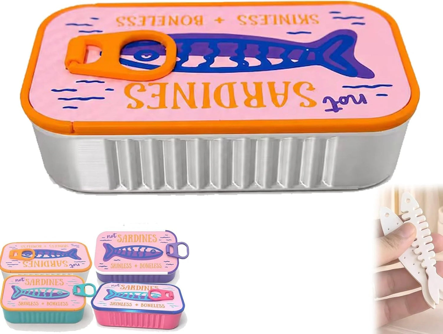 Vintage Sardine Tin Jewelry Box – Cute Travel Organizer for Rings, Earrings & Necklaces