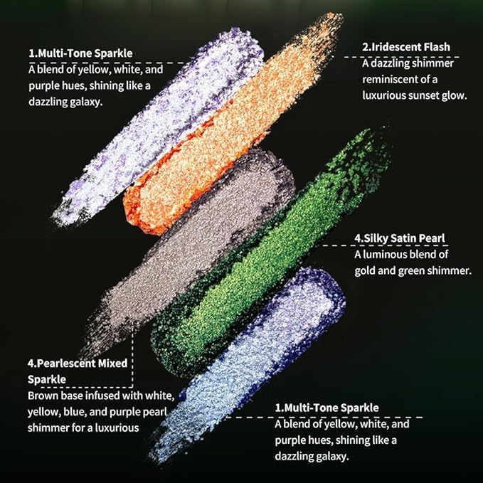 🎨16-Color Glitter Eyeshadow Palette-A bold palette for the girl who isn't afraid to shine.