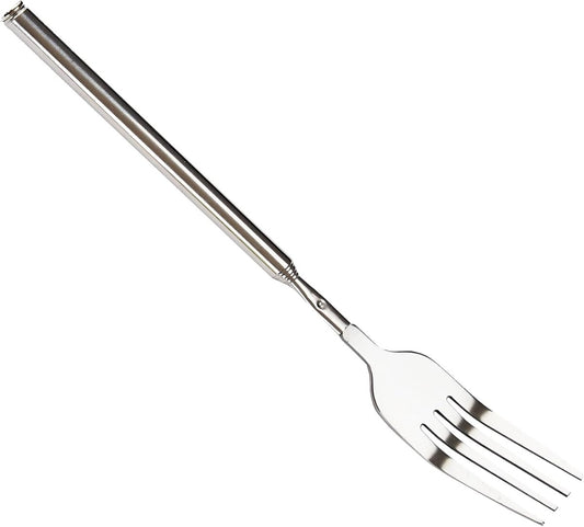 🎉Stainless steel telescopic fork– Extendable & Portable for Camping & Gatherings