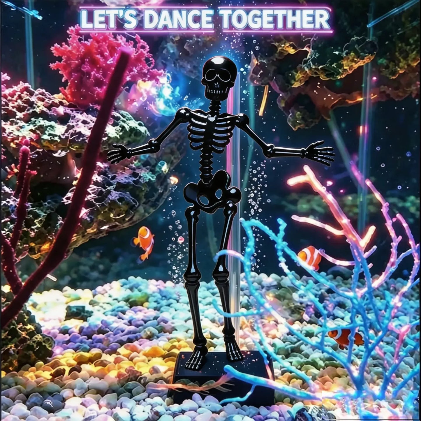 ☠️Dancing Skeleton Aquarium Bubbler—🐟Turn Your Fish Tank Into A Spooky Underwater World