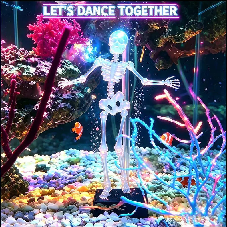 ☠️Dancing Skeleton Aquarium Bubbler—🐟Turn Your Fish Tank Into A Spooky Underwater World