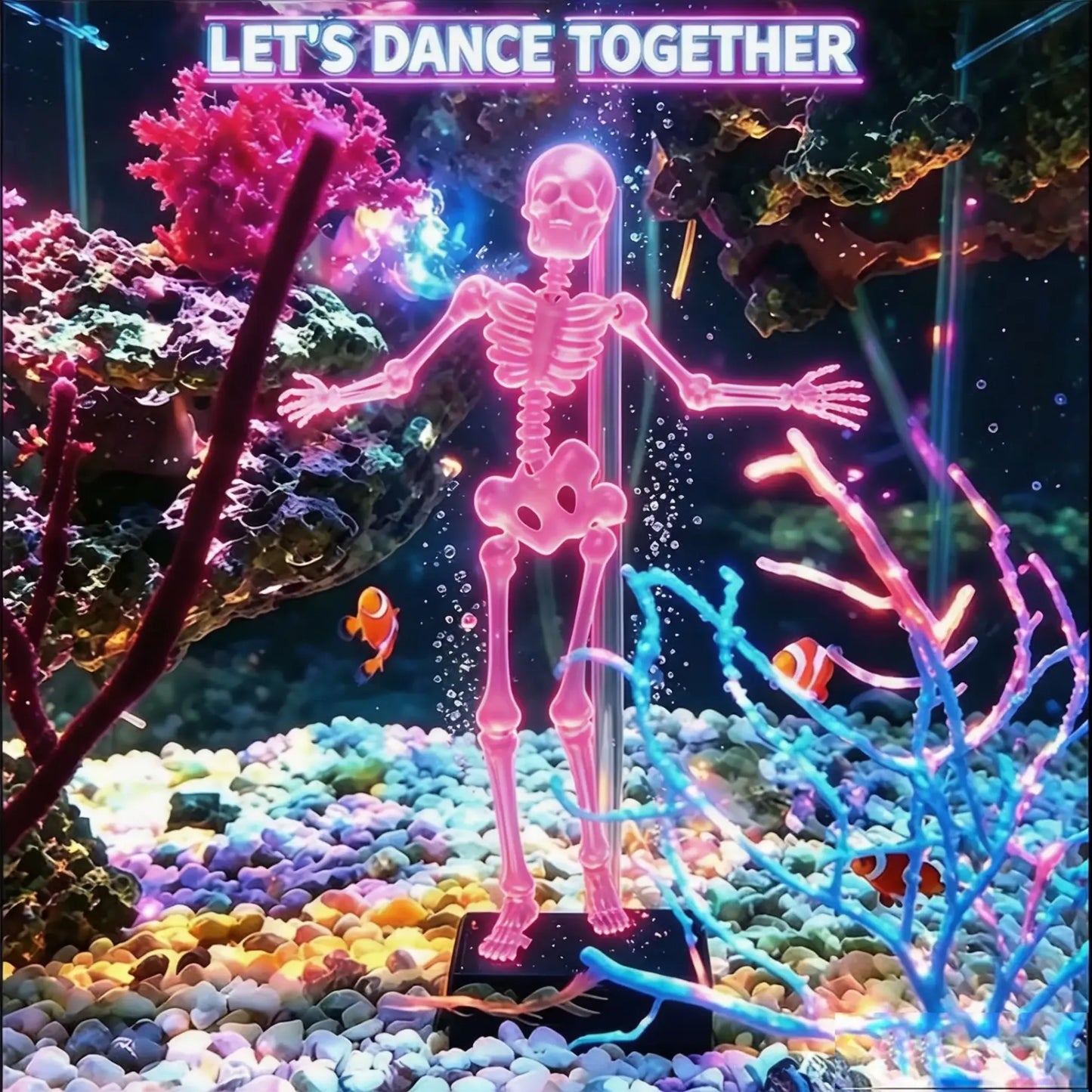 ☠️Dancing Skeleton Aquarium Bubbler—🐟Turn Your Fish Tank Into A Spooky Underwater World