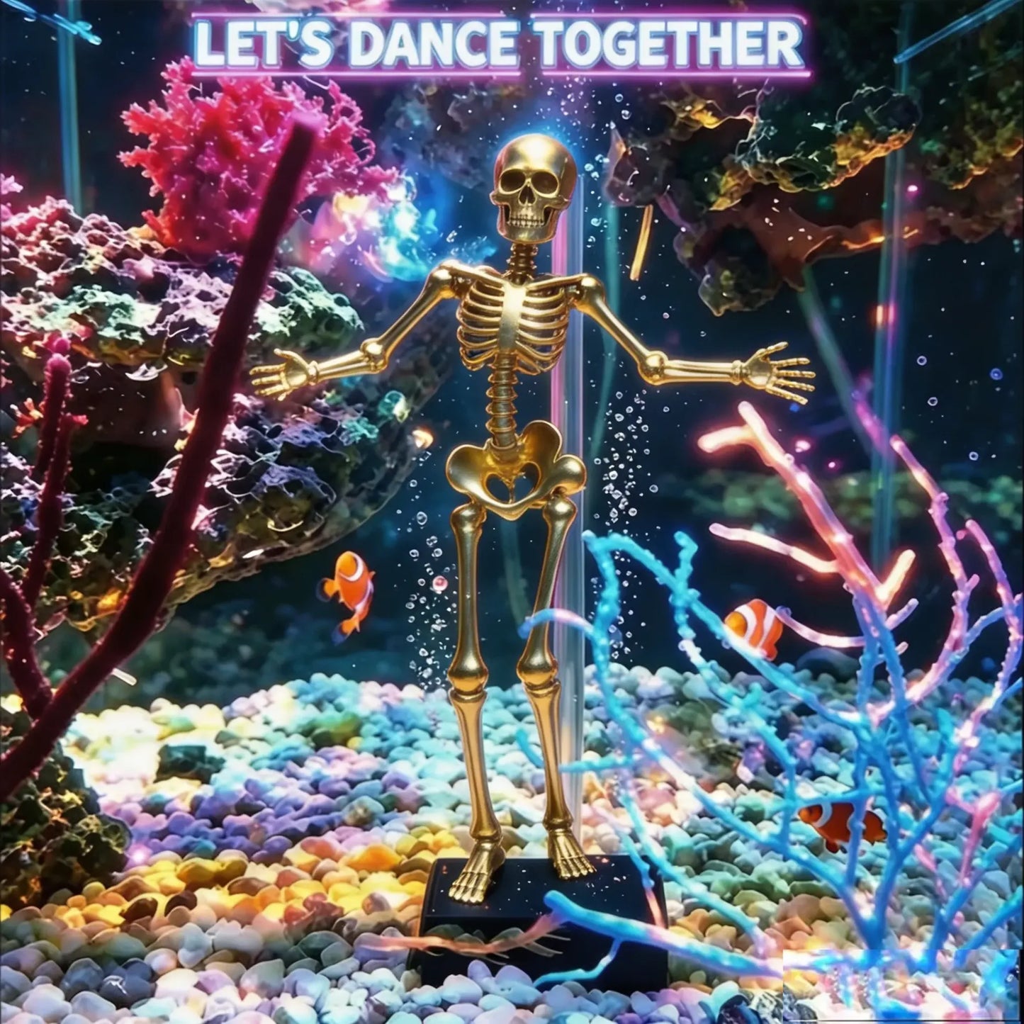 ☠️Dancing Skeleton Aquarium Bubbler—🐟Turn Your Fish Tank Into A Spooky Underwater World