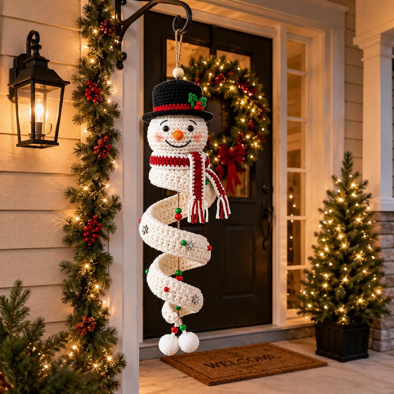 ❄️⛄️Crochet Snowman Spiral Oranment DIY Kit