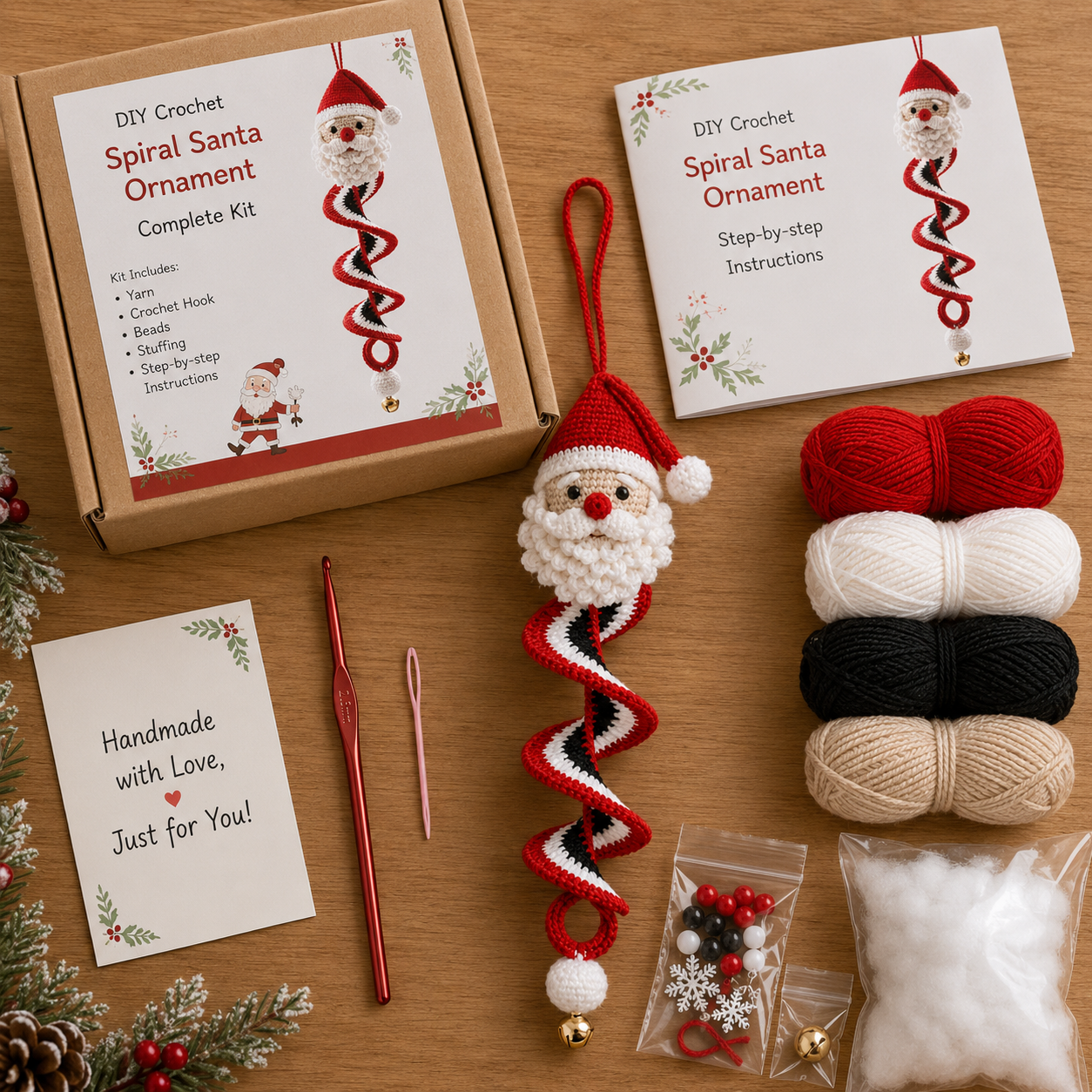 ❄️⛄️Crochet Snowman Spiral Oranment DIY Kit