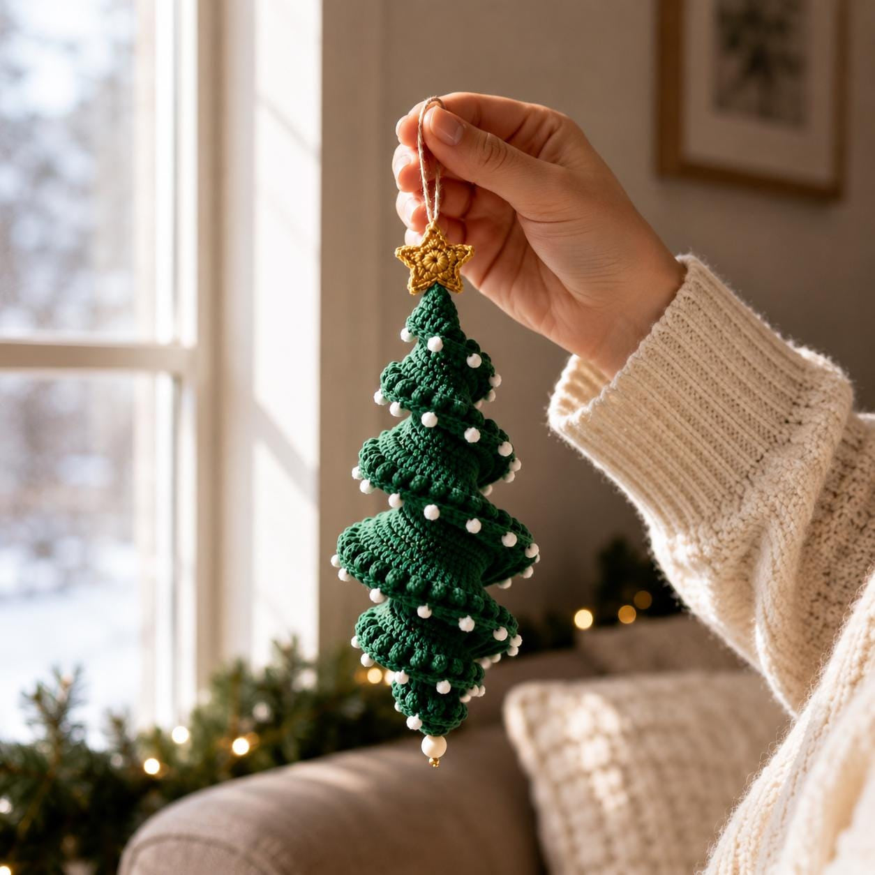 ❄️⛄️Crochet Snowman Spiral Oranment DIY Kit