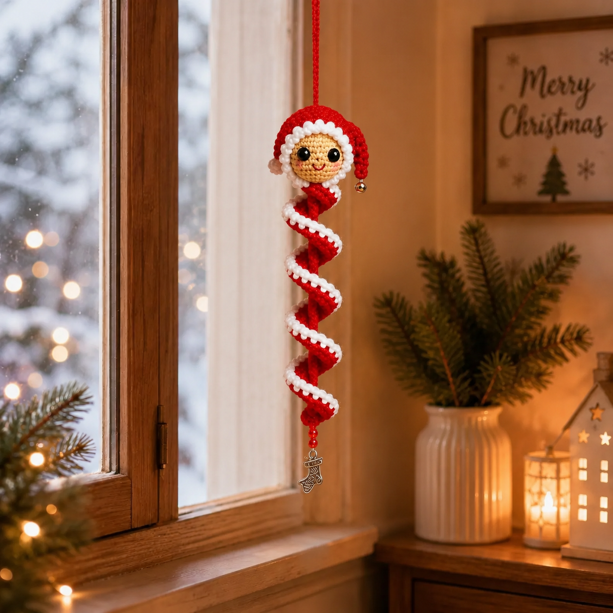 ❄️⛄️Crochet Snowman Spiral Oranment DIY Kit