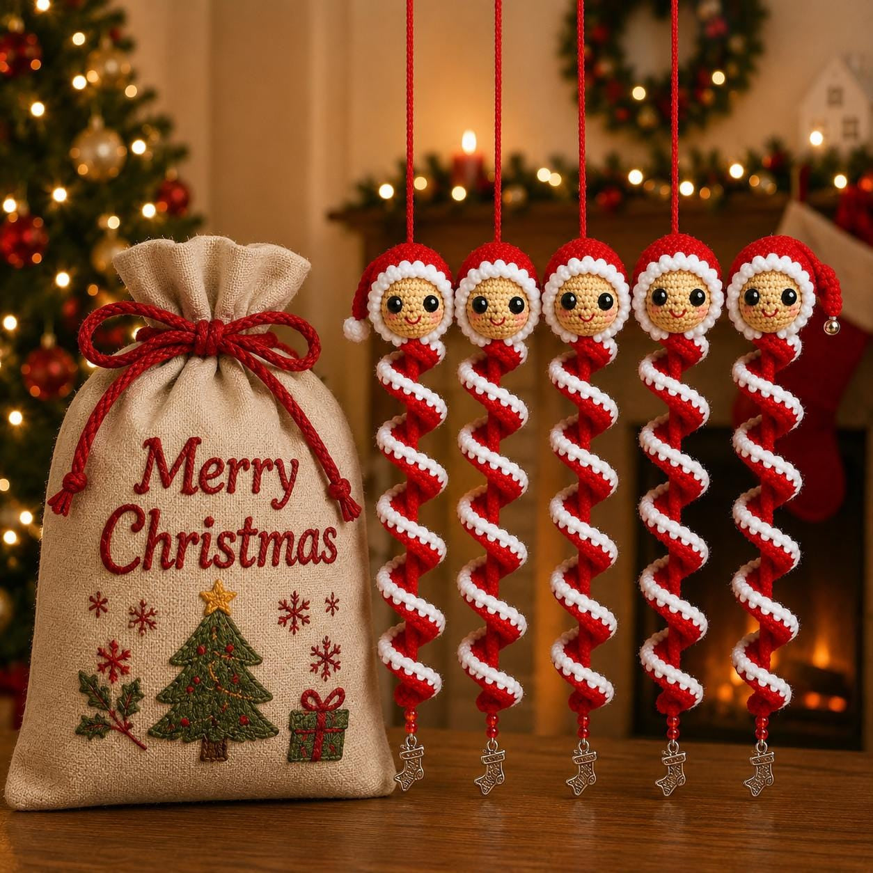 ❄️⛄️Crochet Snowman Spiral Oranment DIY Kit