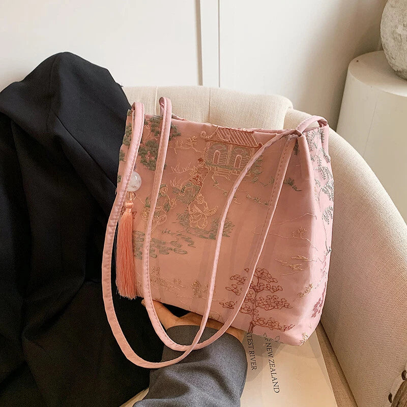 👛Chinese Embroidered Tote Bag Carry A Piece Of Eastern Elegance With You