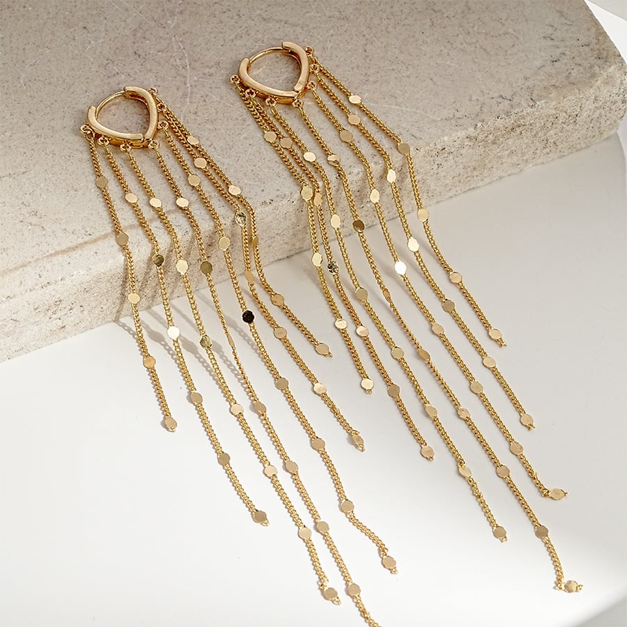 ✨Sparkly Long Tassel Threader Earrings – Delicate Dangle Earrings for Women🌟