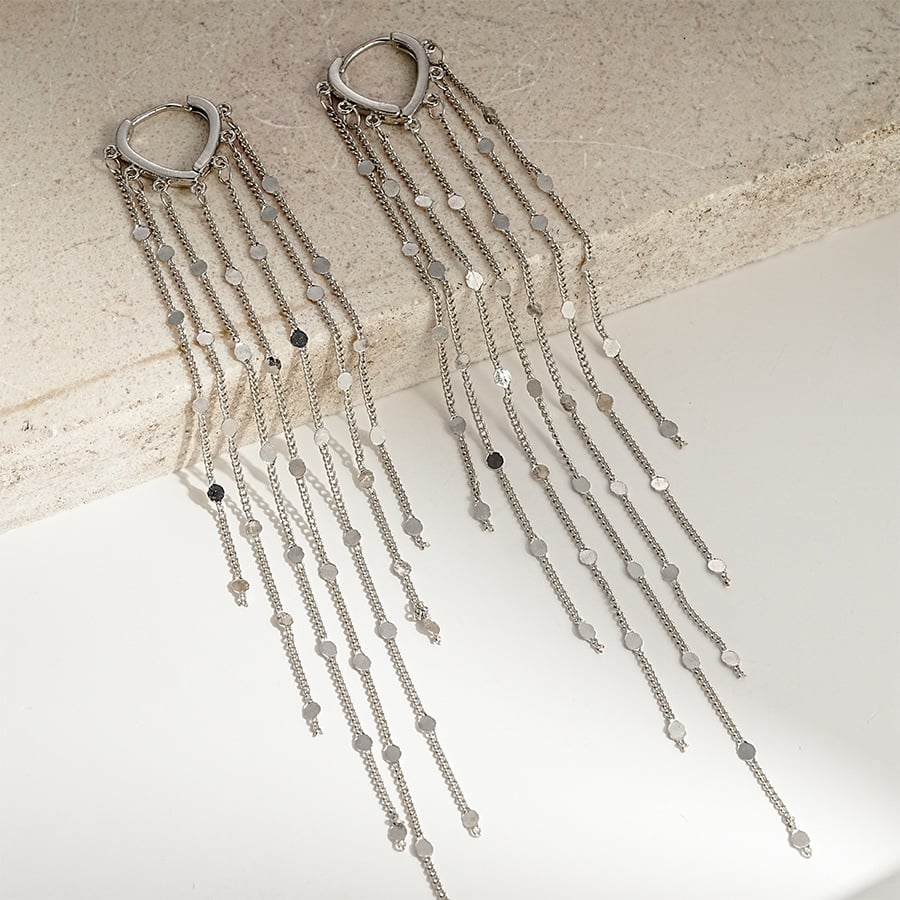 ✨Sparkly Long Tassel Threader Earrings – Delicate Dangle Earrings for Women🌟