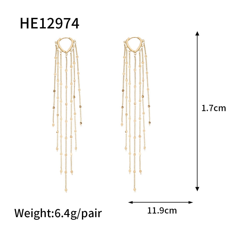 ✨Sparkly Long Tassel Threader Earrings – Delicate Dangle Earrings for Women🌟