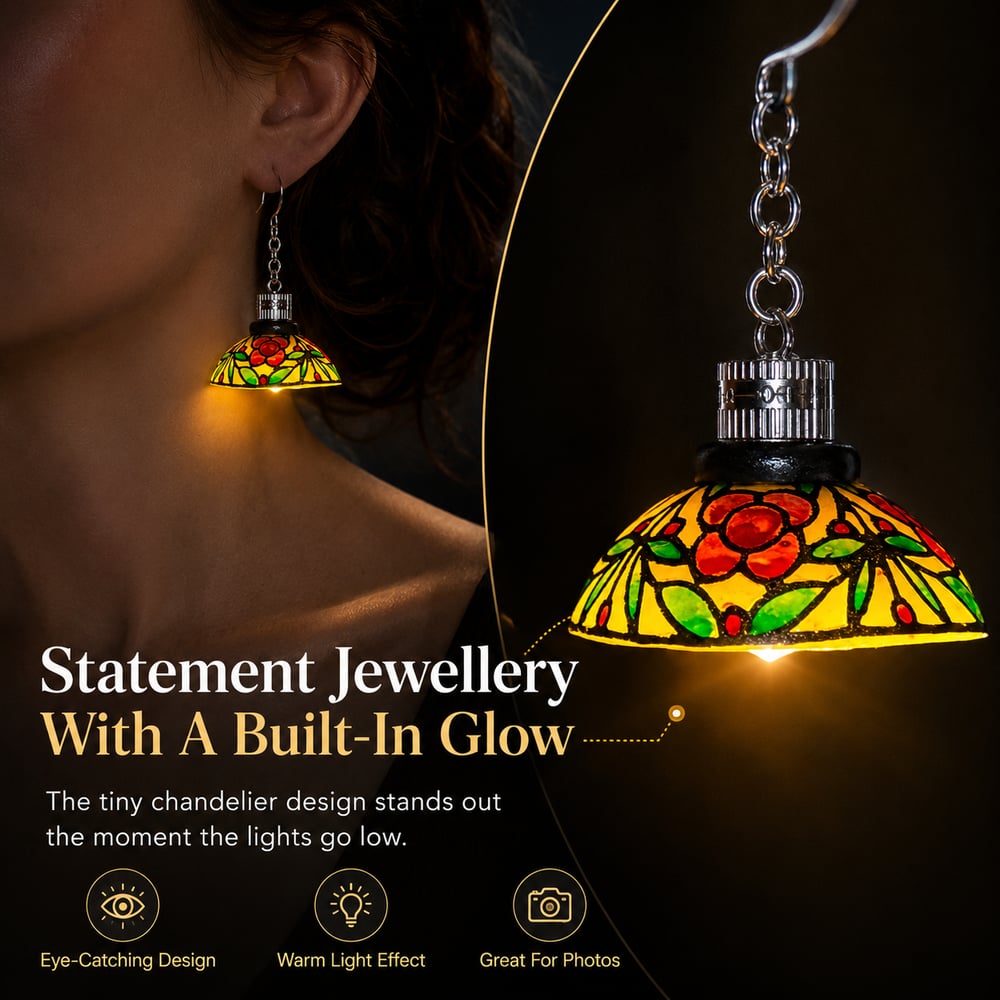 ✨✨ Mini Chandelier Light-Up Earrings-Tiny chandelier. Big attention.