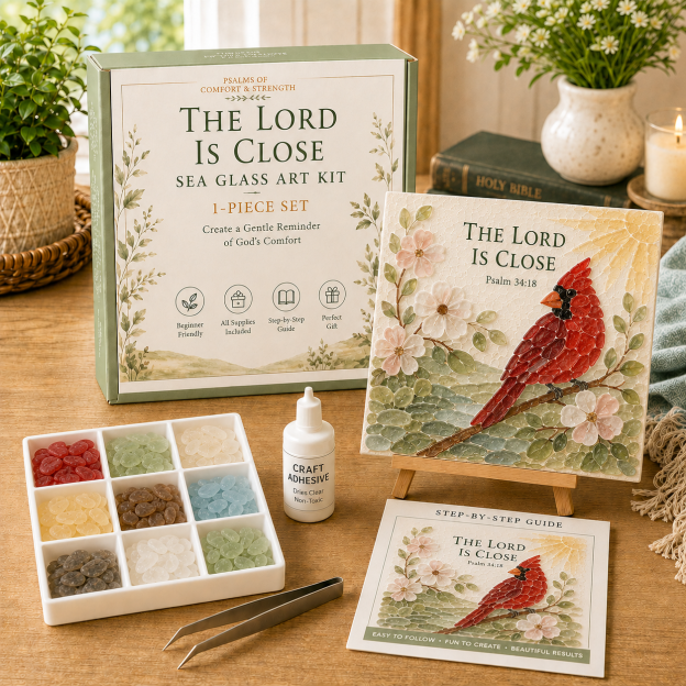 ✝️ Psalms of Comfort & Strength Sea Glass Art Kit 🎁Buy 2 Get 1 FREE — Add Any 3 Pcs To Cart🎉