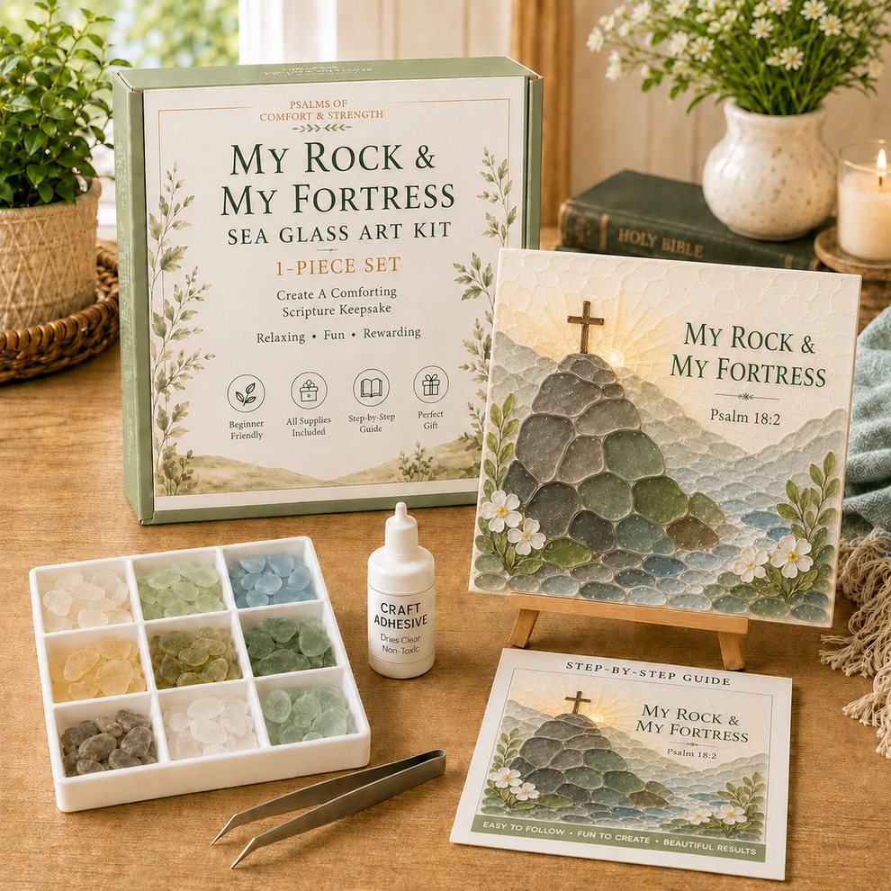 ✝️ Psalms of Comfort & Strength Sea Glass Art Kit 🎁Buy 2 Get 1 FREE — Add Any 3 Pcs To Cart🎉