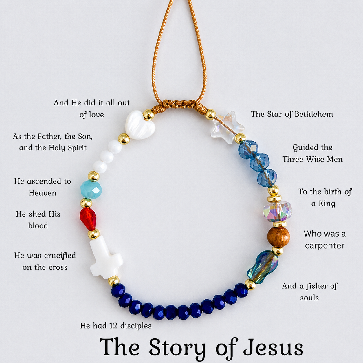 🎁 Handmade Story of Jesus Bracelet