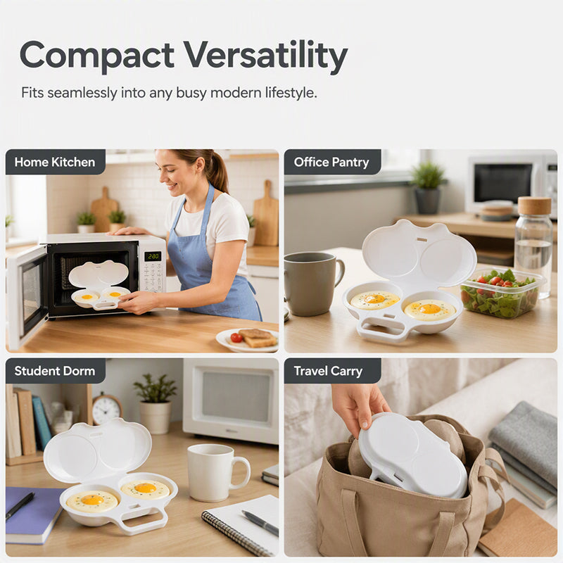 🥗🎁 50% OFF! Microwave Egg Poacher -Dual‑cavity, non‑stick & easy clean. Healthier than frying – stock up & save! 🏠✅