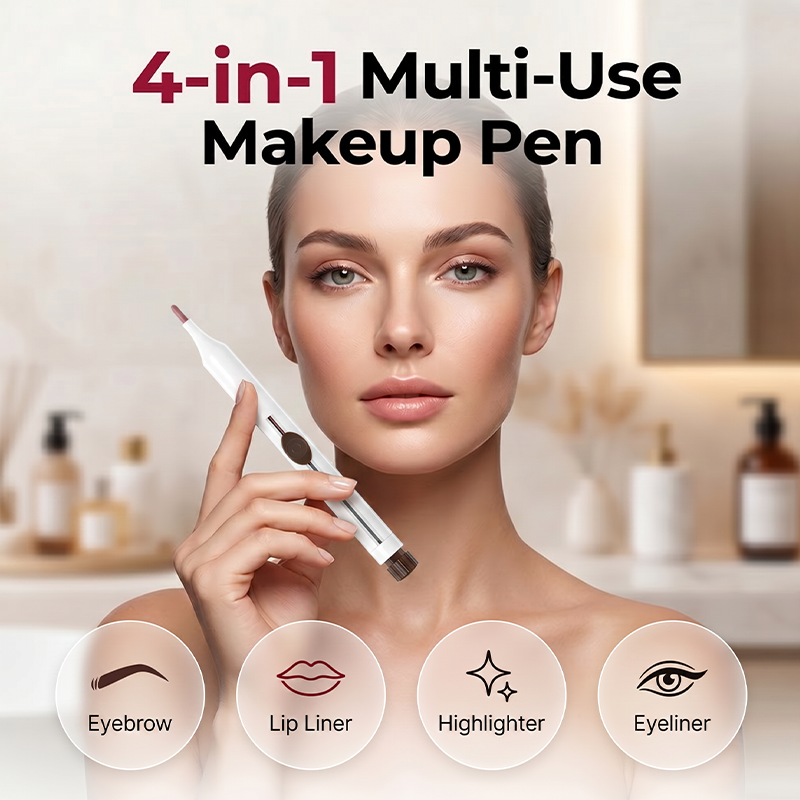 🔥Hot Sale 50% OFF🔥 Ditch the Bulky Bag! 4-in-1 Makeup Pen – Eyeliner, Brow, Lip Liner & Highlighter in One Click ✨