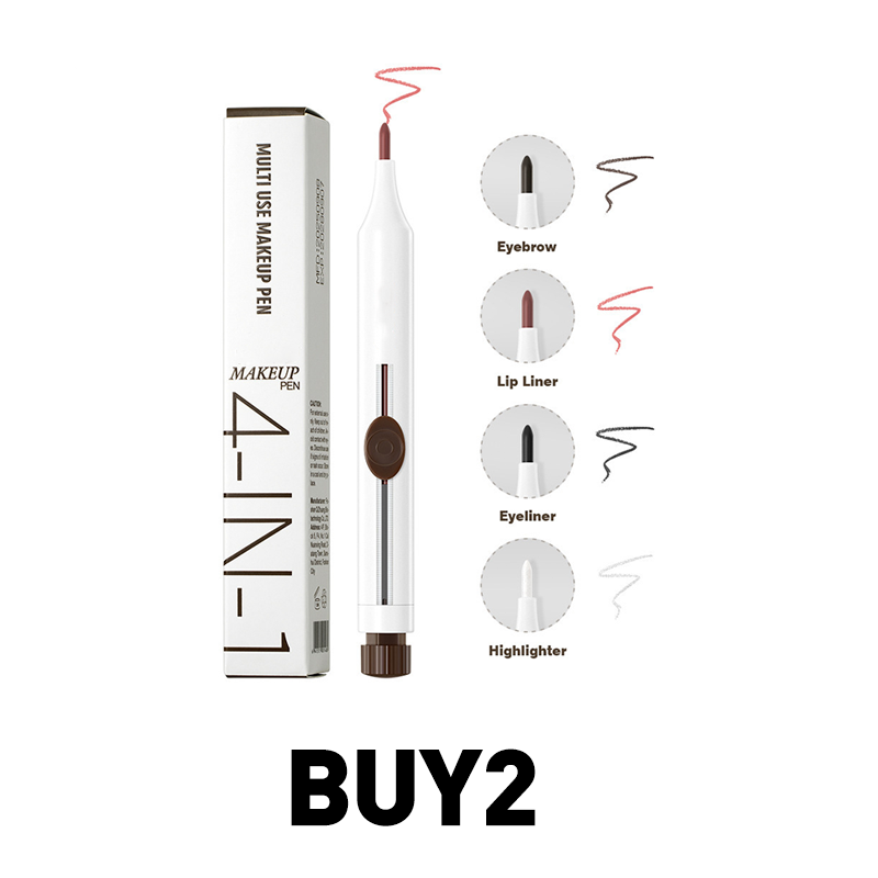 🔥Hot Sale 50% OFF🔥 Ditch the Bulky Bag! 4-in-1 Makeup Pen – Eyeliner, Brow, Lip Liner & Highlighter in One Click ✨