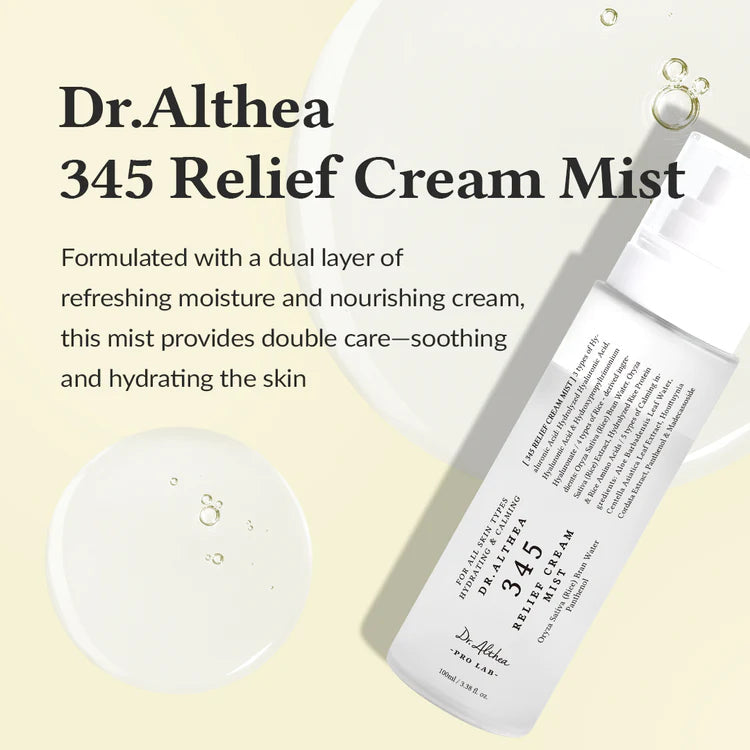 345 Relief Cream Mist – Instant Hydration & Soothing Care