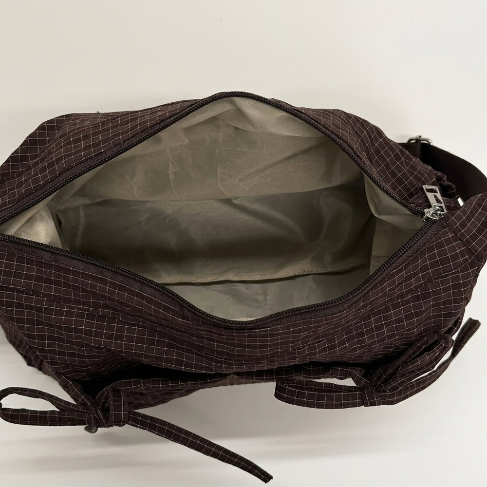 🎀Cute Feminine Double Bow Plaid Purse