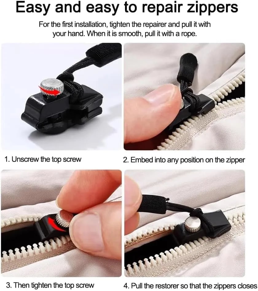 🔥Universal Zipper Repairer-No sewing required，just install it directly