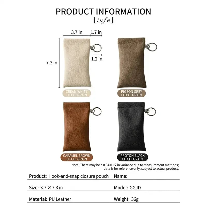 🎁Last 49% Off-Soft PU Leather Sunglasses -Pouch Elastic Opening Eyeglasses Bag