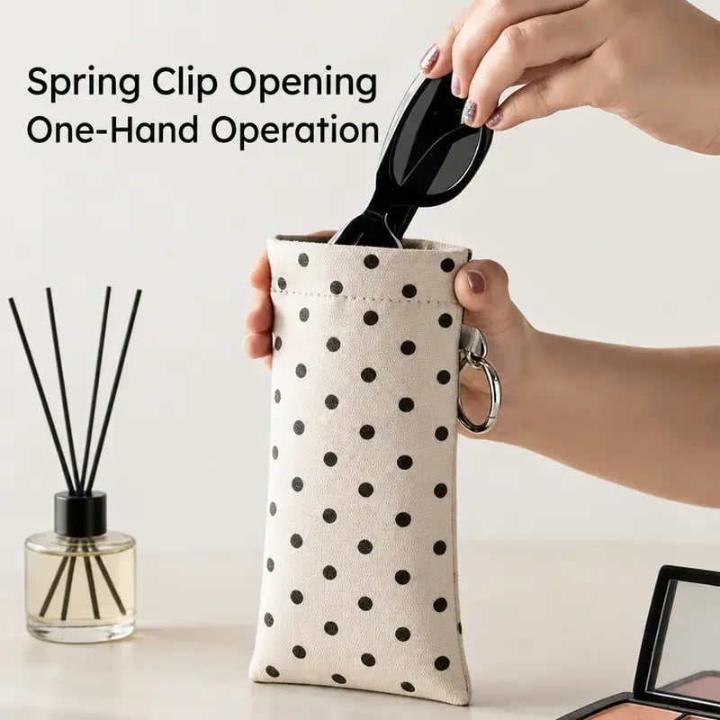 🎁Last 49% Off-Soft PU Leather Sunglasses -Pouch Elastic Opening Eyeglasses Bag