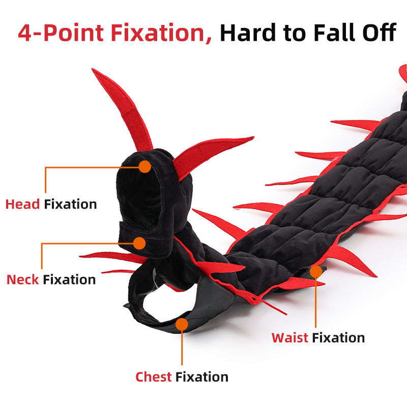🐱🕷️Halloween Cat Centipede Costume, Funny Pet Role Play Outfit with Adjustable Shoulder Straps