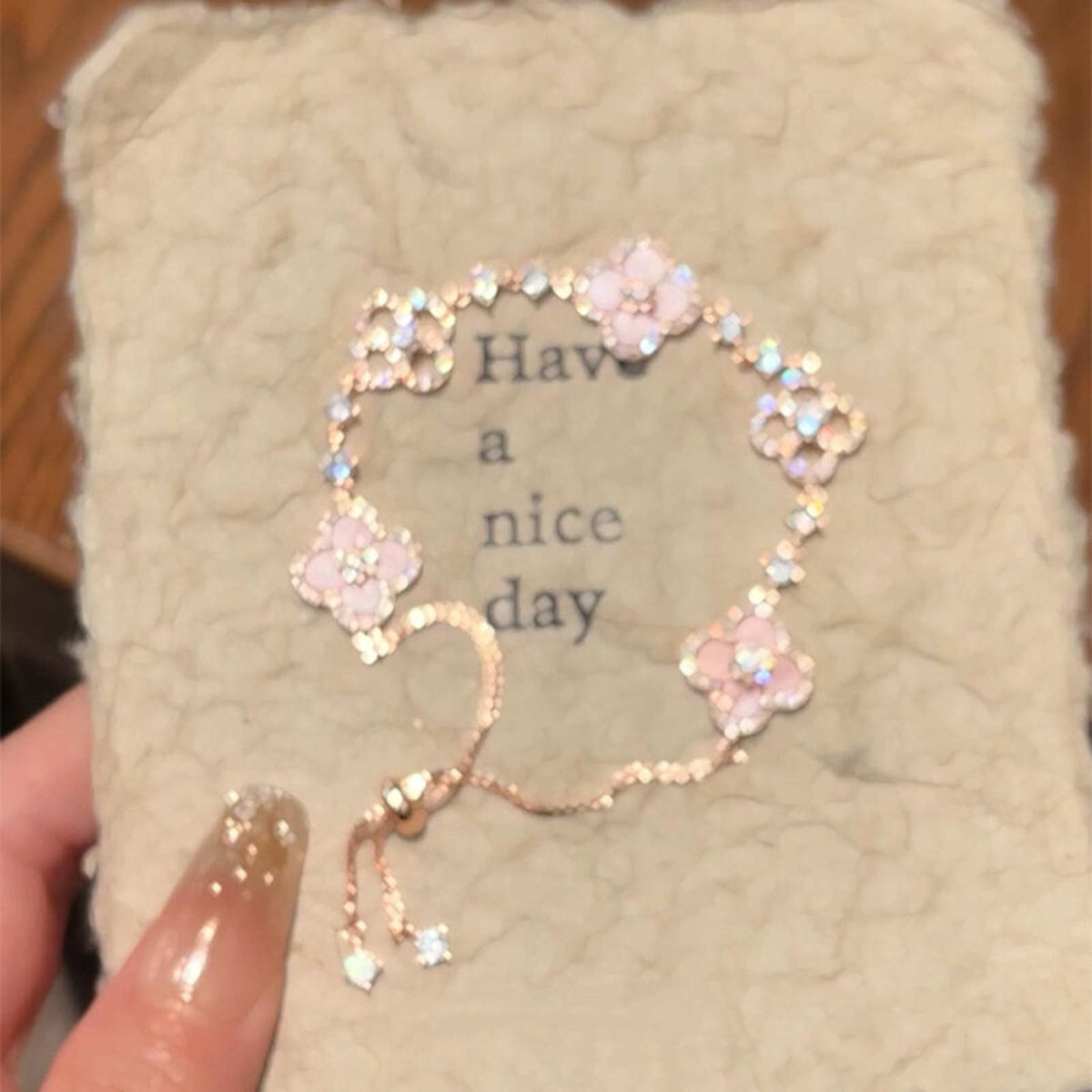 ☘️Crystal Clover Bracelets- Luxury Style 14K Gold Plated -Clover Bracelet Length Adjustable