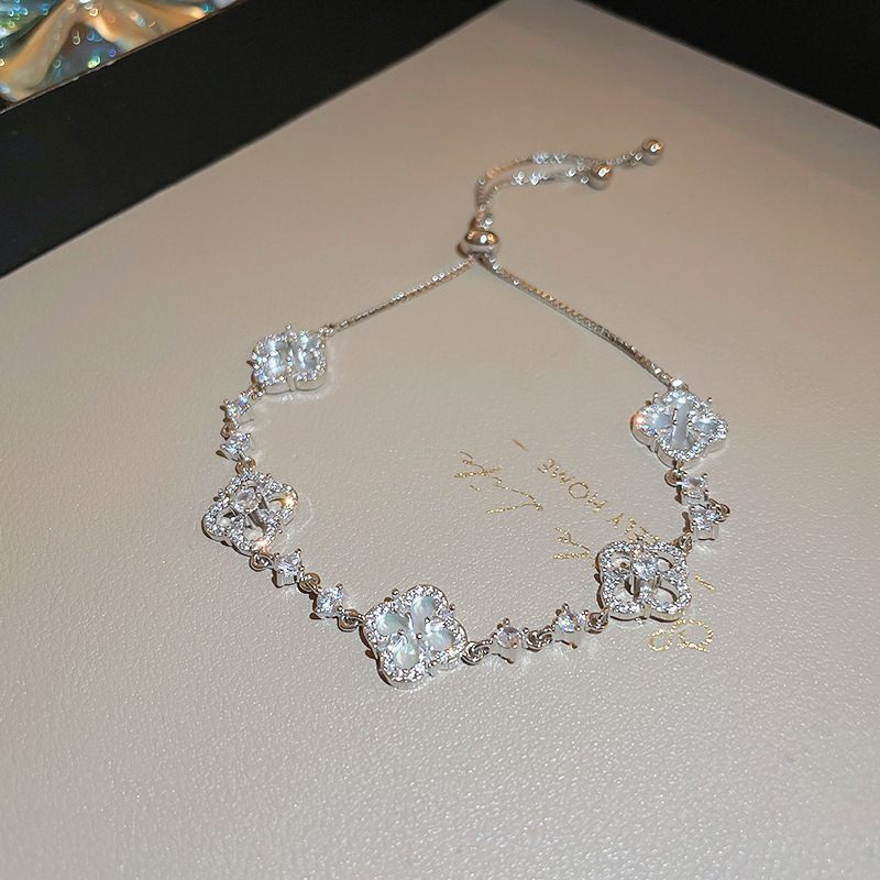 ☘️Crystal Clover Bracelets- Luxury Style 14K Gold Plated -Clover Bracelet Length Adjustable