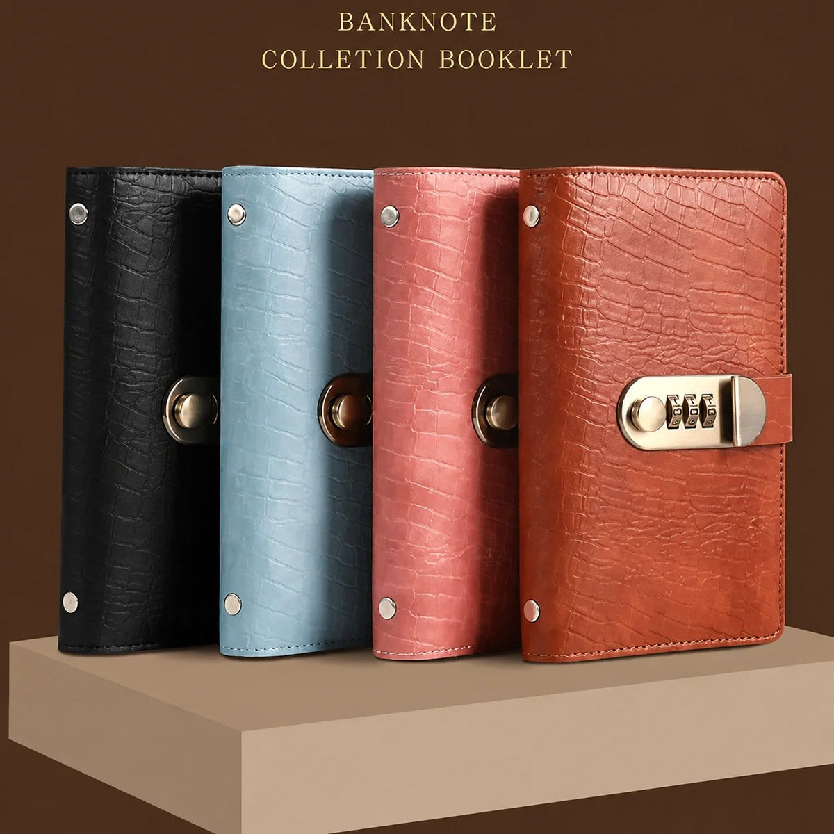 💵100-Pocket Currency Collector Album with Combination Lock