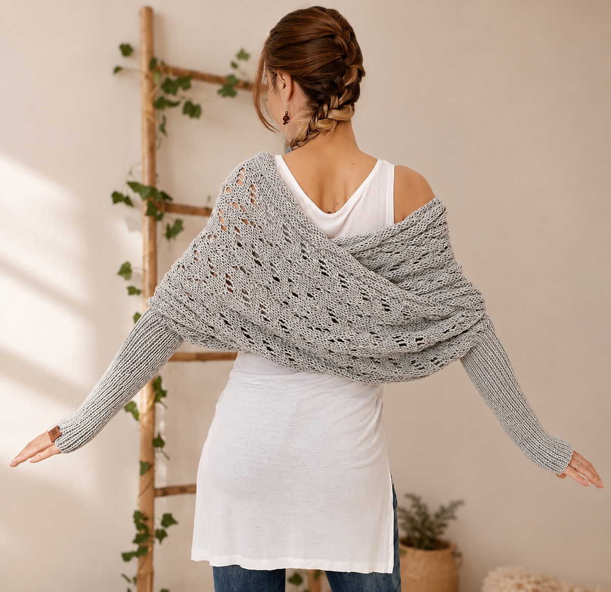 🧣Cozy Knit Wrap Shawl – Effortless Fall Layer