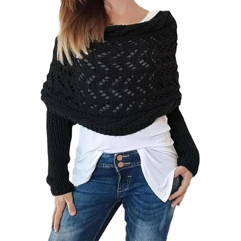 🧣Cozy Knit Wrap Shawl – Effortless Fall Layer