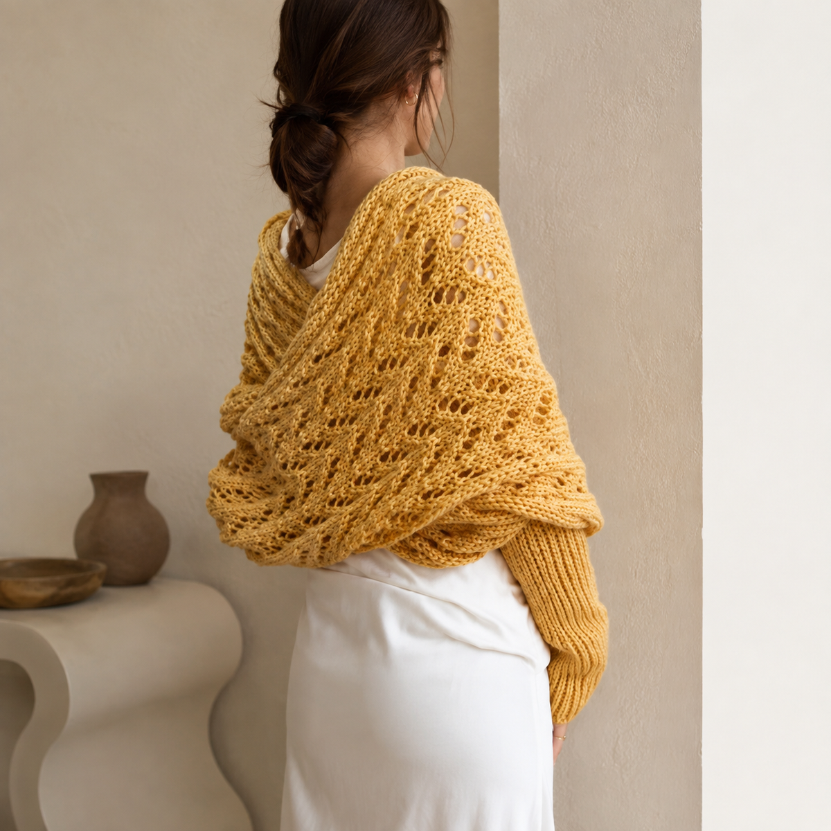 🧣Cozy Knit Wrap Shawl – Effortless Fall Layer