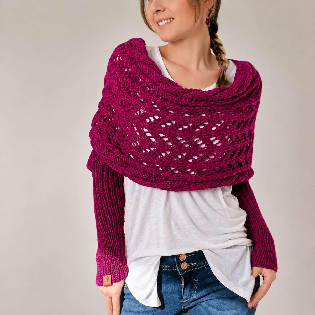 🧣Cozy Knit Wrap Shawl – Effortless Fall Layer